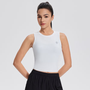 เสื้อยืดโยคะแขนกุดสำหรับผู้หญิงในช่วงฤดูร้อน เสื้อออกกำลังกายสำหรับวิ่งกลางแจ้ง ทรงสลิมฟิต ดีไซน์เรียบง่าย เสื้อผ้ากีฬาสำหรับผู้หญิง