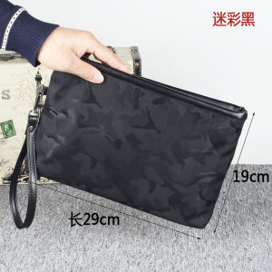 Mens Oxford Cloth Handbag Large Capacity Casual Style Document Storage Bag Small Tablet Storage Leisure Mens Bag Handbag