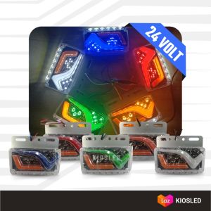 24V LED Bak Samping Running Universal Car Bis Truck Super Terang Model V