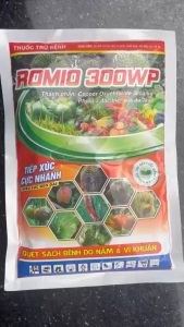 bệnh nấm hồng ROMIO 300WP - 300gr - Copper Oxychloride - rửa vườn hiệu quả - rỉ sắt nấm hồng tảo đỏ/cà phê mốc sương/cà chua thối nhũn rêu tảo