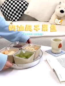 Khay đựng mứt Tết khay đựng bánh kẹo Tết hộp để bánh kẹo khay để đồ ăn nhẹ có nắp đậy sang trọng-Happy Home 4U