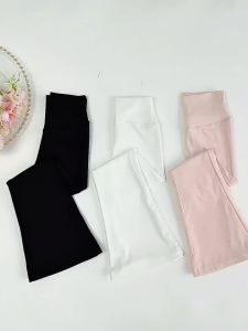 Bé Gái Quần Legging Loe Cao Cấp Quần Bootcut Mềm Mại Thường Ngày Khiêu Vũ Đáy Đen Hồng Thiếu Niên Quần Áo Trẻ Em Chống Mồ Hôi Elastane