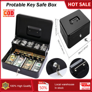 Mini Strongbox Protable Key Safe Box Key Locker Mini Steel Piggy Bank Safe Box Storage Hidden Money Coin Cash Jewellery With Drawer Carry Box