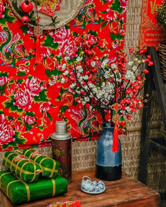 Khăn Bàn Vải Con Công Trang Trí Tết Xưa - Có May Viền | Lazada Việt Nam