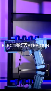 High-pressure pulsed water gun with high capacity rapid-fire and powerful water explosion gun toy
