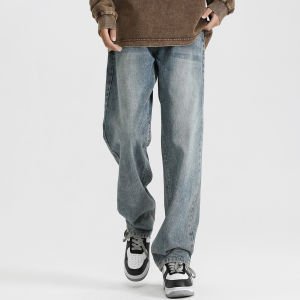 TUCANO | Retro Style American Denim Pants Warm Autumn Winter