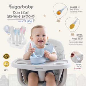 Sugarbaby Duo Heat Sensing Spoon BPA Free/Training Spoon/Peralatan Makan Bayi/Sendok Makan Bayi