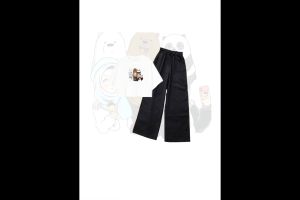 klikbusana SETELAN Kaos Crop dan Celana usia 9-14 Tahun size L dan XL