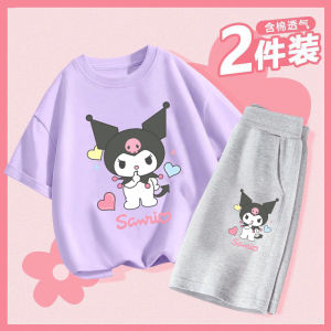 Kuromi Girls Summer Short Sleeve Outfit
