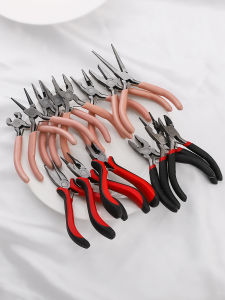 Multi-Functional Pink Pointed-jaw Pliers Jewelry Diagonal Pliers Open Ring Winding Handcraft DIY Materials Jewelry Tools