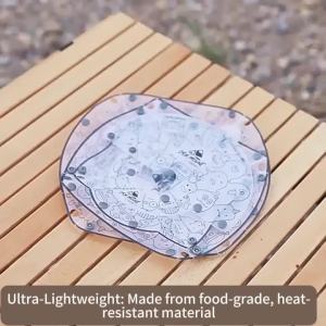 Outdoor Camping Folding Lightweight Tableware Camping Supplies Portable Foldable Bowl Plate Cup Filter Folding Tableware посуда