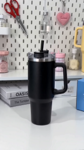 POSTAR Vacuum Tumbler 1200ML Stainless Steel Sports Water Bottle with Handle&Straw for Hot and Cold Drinks