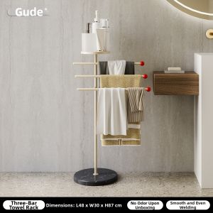 GUDE | Freestanding No-Drill Luxury Bathroom Towel Rack