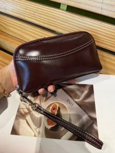 SIFULUN | Clutch Da Bò Nâu Nhỏ Gọn