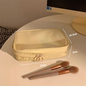 Transparent Cosmetic Bag Womens Portable Large Capacity Fancy Travel Skincare Makeup Brush Buggy Bag Wash Bag