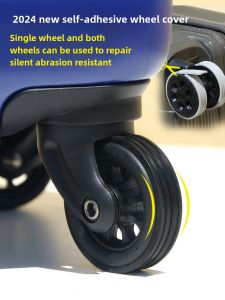 Travel Luggage Rubber Cover Stick-On Protective Wheel Caps for Suitcase Pull Rod Universal Wheels Glue Circle Single Wheel
