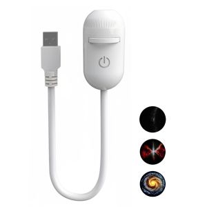 2 in 1 USB Projection Lamp Manual Focus Projector Light Car Ambient Light Room Starry Star Romantic Saturn Galaxy Night Lights