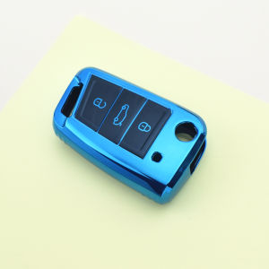 3 Button Car Key Case Cover for Volkswagen VW Golf 7 Gti Mk7 R Touran Skoda Octavia 3 Superb Karoq Kodiaq Seat Leon Mk3 Ateca