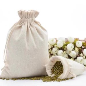10Pcs Fashion Cotton Drawstring Burlap Bags Wedding Favors Party Christmas Gift Jewelry Hessian Sack Pouches Packing 10 Sizes