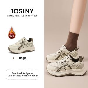 Josiny | Thick Sole Daddy Shoes Lightweight Fluffy Casual Womens Shoes