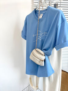 Blue Slim Fit Comfortable Cotton Women T-Shirt