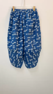 กางเกงผ้าสาลู ทรงซามูไร สไตล์ญี่ปุ่น ขากว้าง ใส่ลำลองสบายมาก ใส่ได้ทั้งผู้หญิงและผู้ชาย