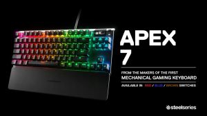 SteelSeries Apex 7 Mechanical Gaming Keyboard คีบอร์ดเกมมิ่งแมคคานิคอล ไฟ RGB พร้อมแท่นวางข้อมือ ปุ่ม US
