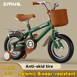 [SINGAPORE  SHOP ] Fully Assembled Children bike with training wheels 12/14/16/18inch boy bikes Girls bikes kids bikes