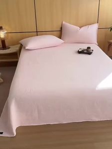 JoynCleon | Home Dormitory Suitable 100% Cotton Wrinkled Gauze Bed Sheet 158cm