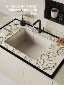 Waterproof Draining Mat for Kitchen Sinks Countertops and Washbasins