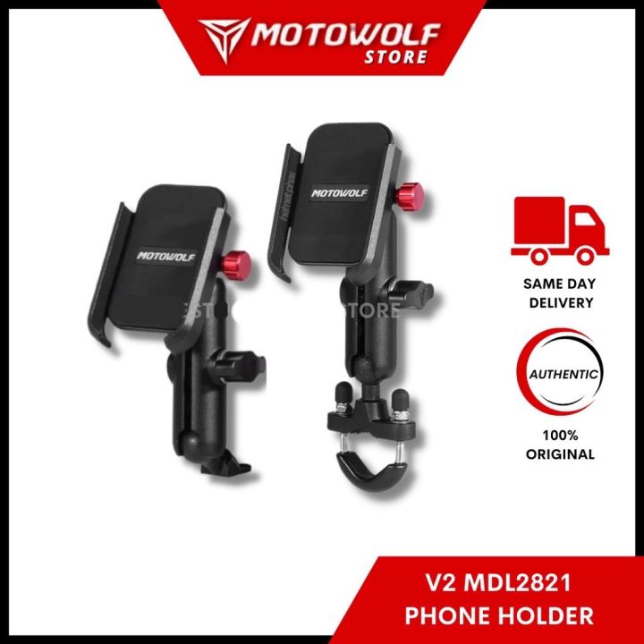 🇲🇾 MOTOWOLF V2 MDL2821 Phone Holder Motor 360 GRAB LALMOVE Holder ...