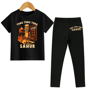 Setelan Baju Tidur Anak Laki Motif Anomali Tungtungtung Sahur