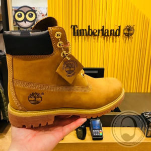 Timberland Boots High Cut Shoes For Men Rhubarb Boots Fashion Outdoor Genuine Leather Boots With Box