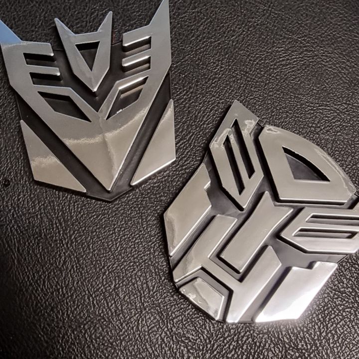 Abs Chrome Silver Plating Emblem Logo Sticker Transformer Autobot abs-chrome-silver-plating-emblem-logo-sticker-transformer-autobot