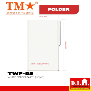 Do It Home TM White Folder 14 pts Long TWF-02