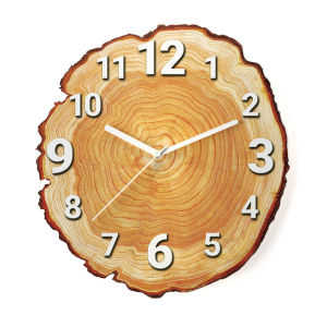 Decorative Wall Clock Living Room Bedroom Silent Wood Grain Style Country Fresh Fashion Simple Hanging Clock Home Decor