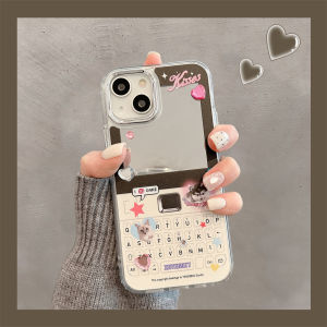  14 pro Max Phone Case Womens Makeup Mirror Full Cover Protective Shell Creative Cute Acrylic Material for  Phones