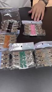 24/8PCS Heavy Duty Clothes Pins for Hanging ClothesStainless Steel Strong Clips for CraftsBeach TowelKitchen SockFabri
