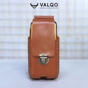 [VALQO] HIPO Sarung HP Kulit Sapi Dompet hp Tempat hp 2 Dua Slot HP SarungHP TempatHP DompetHP