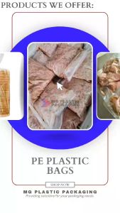 PE Plastic Bags 16x22x003 | Ideal for 10 kilo | Frozen Plastic Bag | 100 pcs per pack