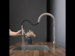 Vòi rửa bát Kluger Moza Series KLF0009S inox 304 cao cấp kéo rút linh hoạt xoay 360 độ công thái học
