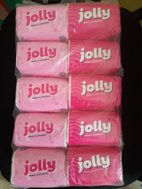 tissue jolly pop up murah 10 in 1. mohon maaf promo free tempat tisu nya sudah abis. 🙏🙏🙏
