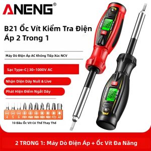 B21 Bút Dò Điện Áp Xoay Chiều Không Tiếp Xúc 30V-1000V Máy Kiểm Tra Điện Áp Có Thể Sạc Lại Công Cụ Tìm Dây Điểm Ngắt Thông Minh Công Cụ Thợ Điện Có Đèn LED
