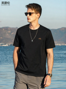 Enjeolon | Breathable Moisture-wicking Crewneck Summer Casual Mens T-shirt 230g