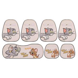 CapitAuto | Linen Breathable Cartoon Car Seat Pad