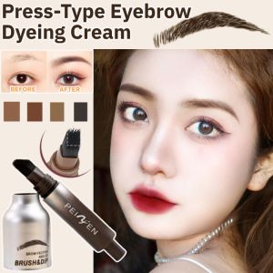 Press-Type Eyebrow Dyeing Cream Natural Long-Lasting Anti-blooming Eye Brow Pen