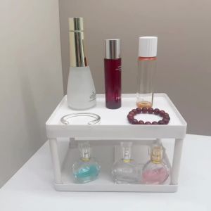 Giá Để Đồ Để Bàn Hai Tầng Kệ Nhựa Đa Chức Năng Sắp Xếp Mỹ Phẩm Đồ Lặt Vặt Phong Cách Hiện Đại Văn Phòng Tại Nhà