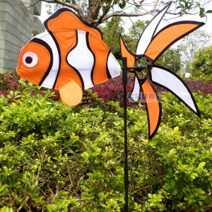 Xibao Animal Windmill Ocean Fish Clownfish Owl Chicken Three-Dimensional Windmill Kindergarten Building Park Decoration