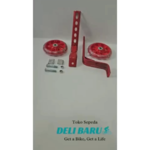 Roda bantu samping LAMPU ukuran 12 16 18 20 sepeda anak mini BMX roda belajar hitam pink merah biru