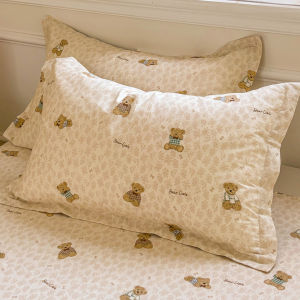 Túi Đựng Gối in Họa Tiết Hoạt Hình Phong Cách Tươi Mới 100% Cotton 40*60 Túi Đựng Gối Đơn Cho Ký Túc Xá Túi Bảo Vệ Lõi Gối